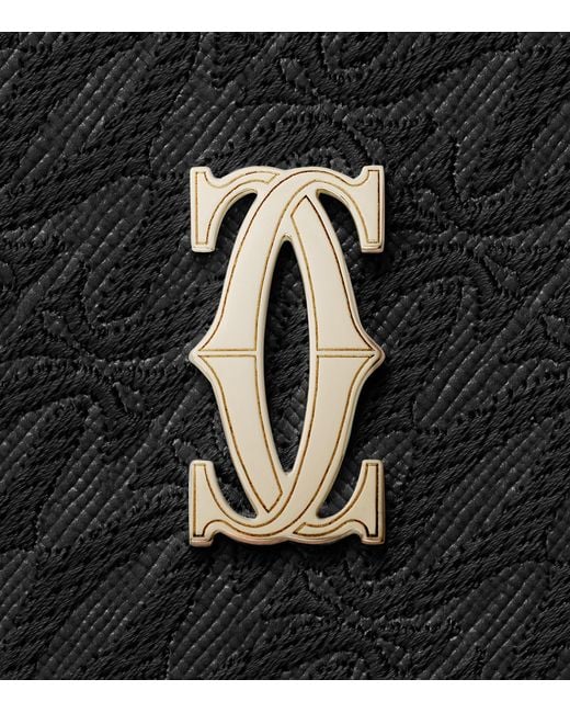 Cartier Black Leather C De International Zipped Wallet