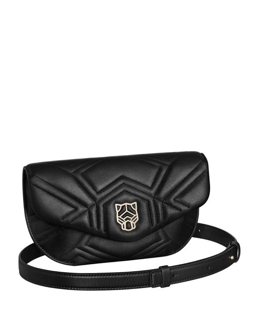 Cartier Black Leather Panthère De Belt Bag