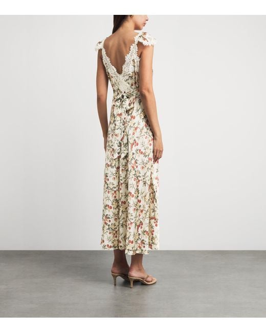 Doen Metallic Silk Fiona Midi Dress