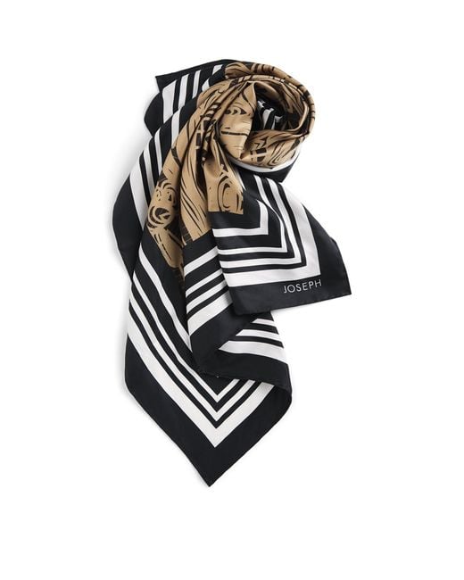 Joseph Black Large Silk Briar Scarf