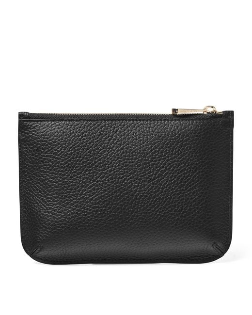 Aspinal Black Medium Leather Ella Pouch