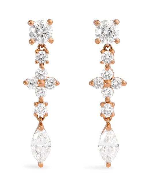 Anita Ko White And Diamond Vivi Drop Earrings
