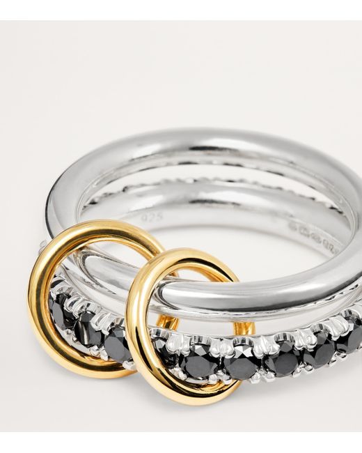 Spinelli Kilcollin Metallic Sterling, And Diamond Enzo Noir Ring