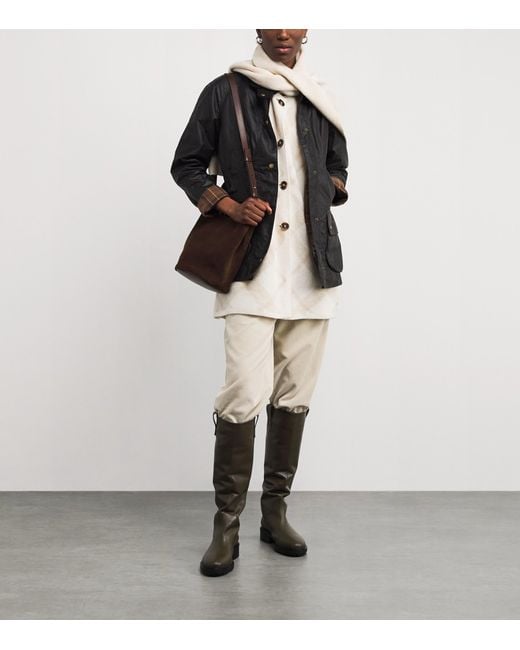 Barbour Black Waxed Beadnell Jacket