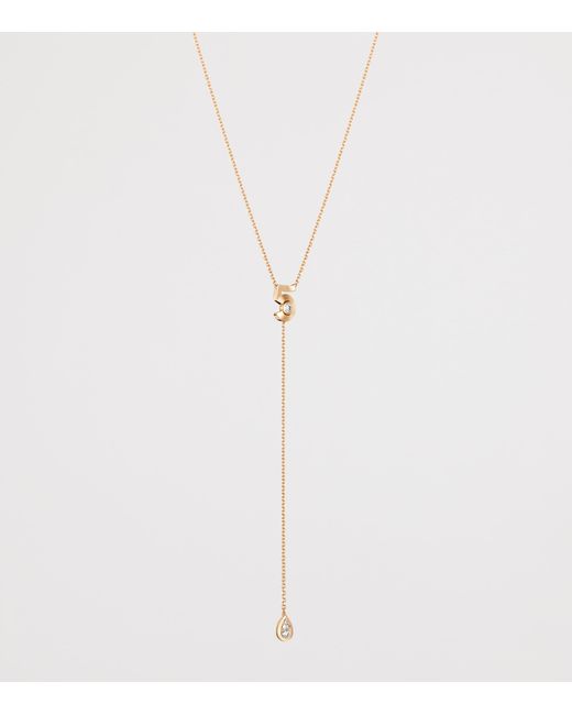 Chanel White And Diamond Extrait De N°5 Necklace
