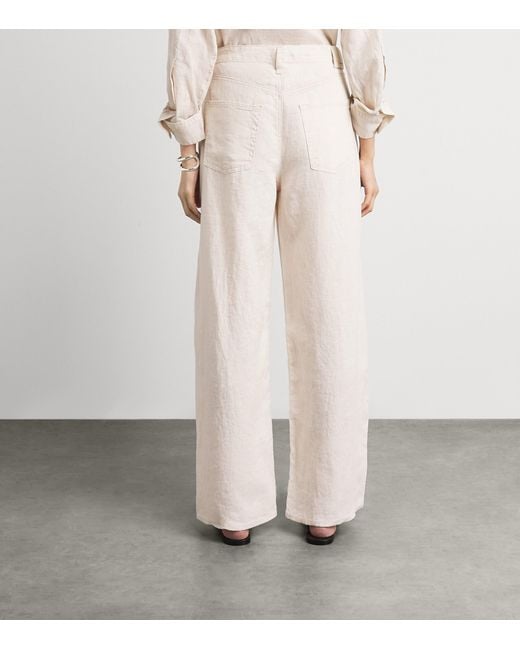 Citizens of Humanity White Denim Brynn Drawstring Trousers