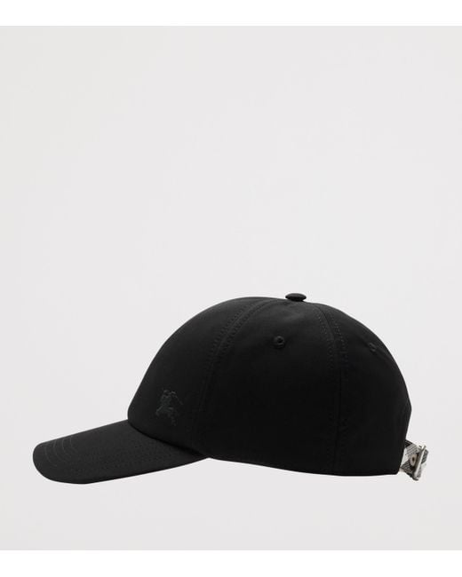 Burberry Black Gabardine Baseball Cap for men