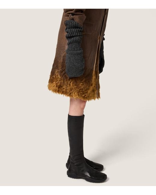 Miu Miu Black Stretch Nappa Leather Knee-High Boots