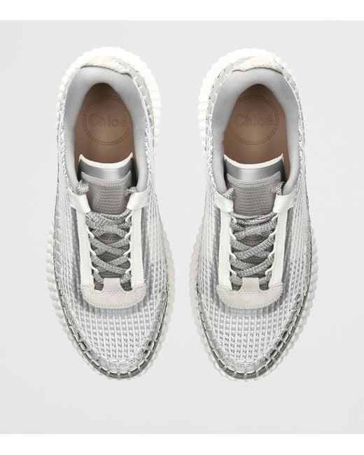 Chloé White Nama Runner Sneakers
