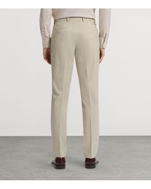 Boss White Virgin Wool Slim 2-Piece Suit for men