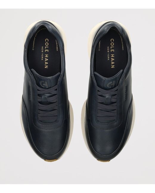 Cole Haan Blue Leather Grandprø Luxe Mile Sneakers for men