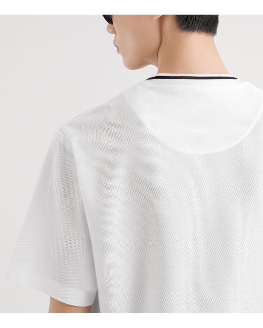 Dolce & Gabbana White Cotton Piqué T-Shirt for men