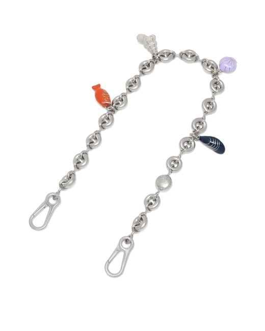 Loewe White X Paula's Ibiza Embellished Donut Chain Bag Strap