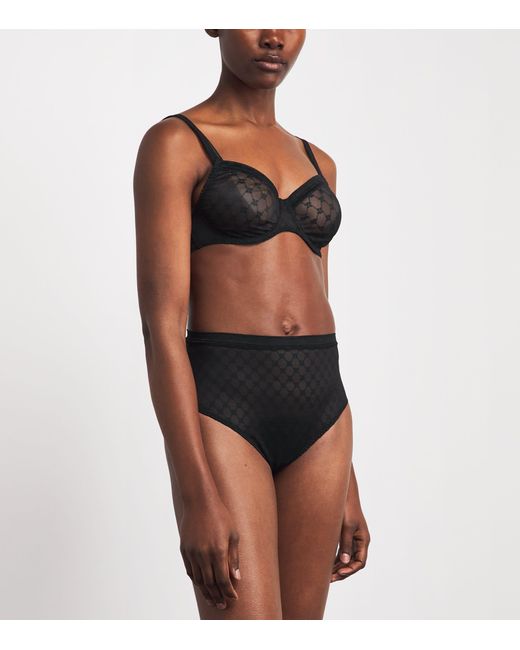 Simone Perele Black Lace Plume Plunge Bra