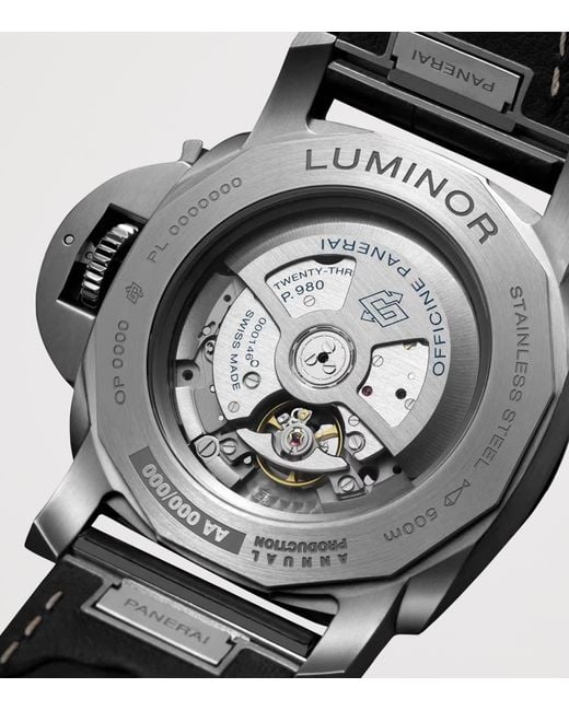 Panerai Gray Stainless Steel Luminor Marina Watch for men