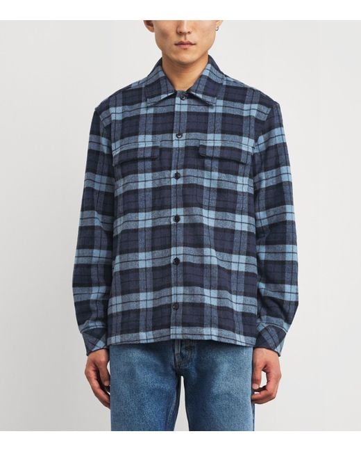 Samsøe & Samsøe Blue Check Overshirt for men
