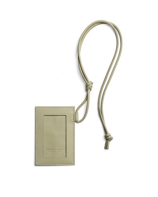 Bottega Veneta Metallic Leather Cassette Badge Holder