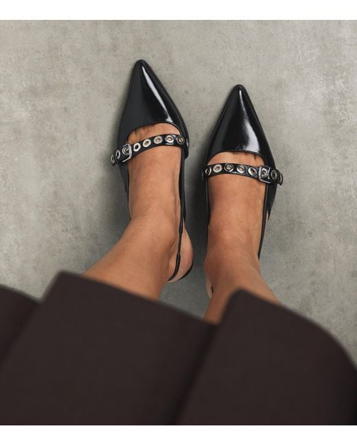 Maje Black Patent Leather Buckled Pumps 30