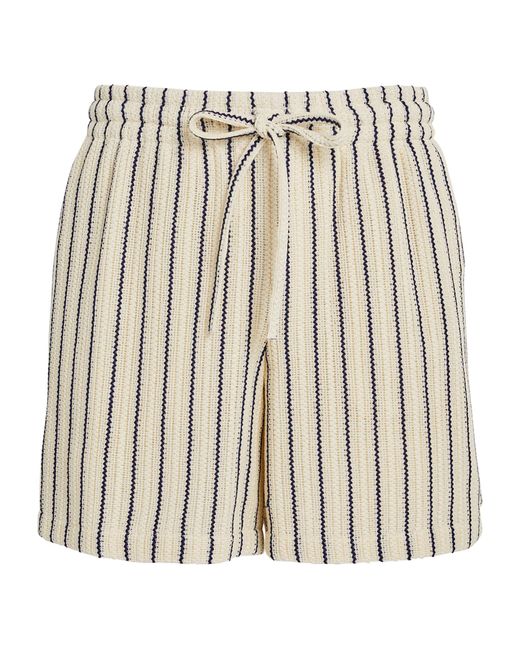 LE17SEPTEMBRE Natural Striped Shorts for men