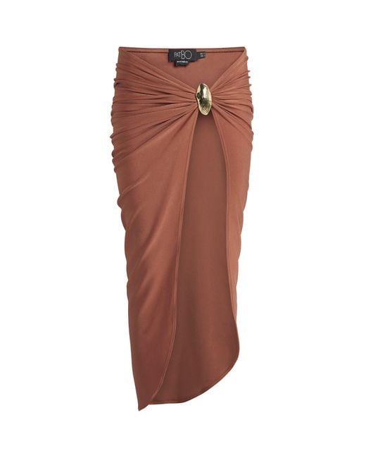 PATBO Brown Golden Dune Maxi Beach Skirt