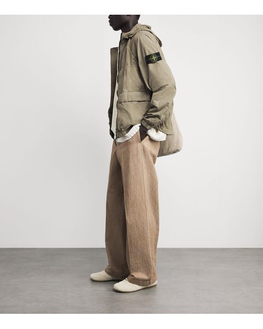 Stone Island Green Short Hooded Parka for men