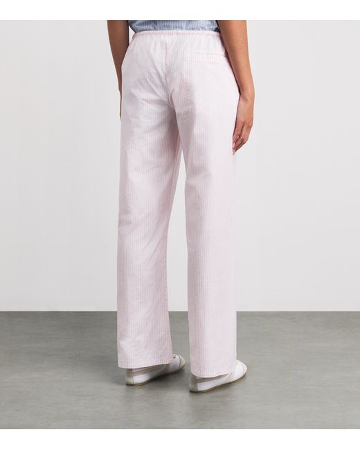 Suzie Kondi Pink Cotton Stripe Pan Trousers