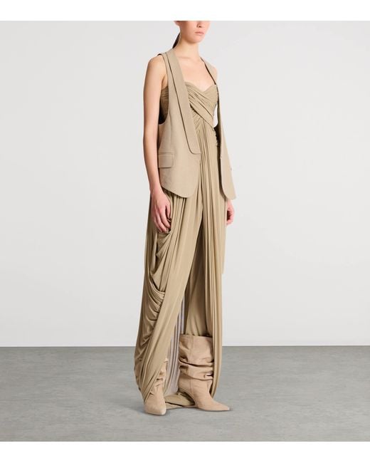 Balmain Natural Linen-Cotton Oversized Waistcoat
