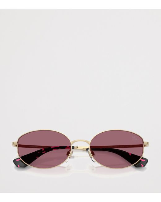 Burberry Pink Metal Be3169 Oval Sunglasses