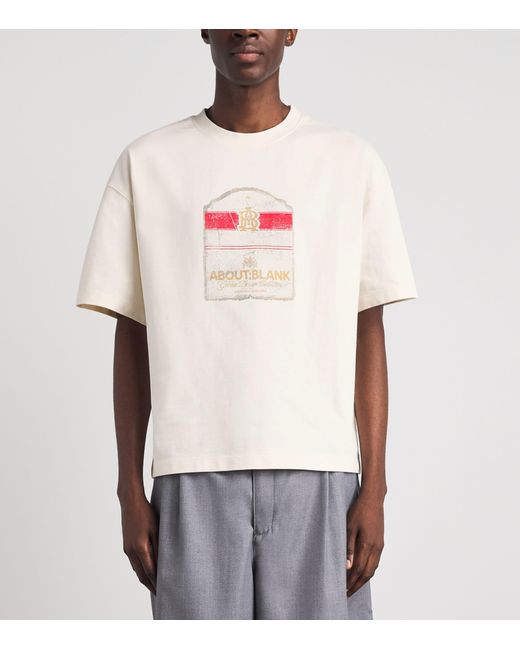 About Blank White Cotton Bottle T-Shirt for men