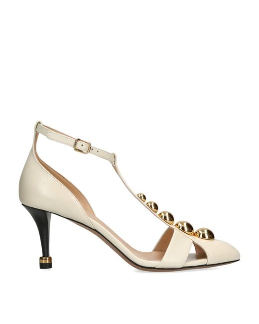 Chloé Metallic Leather Cleia Heeled Sandals 70