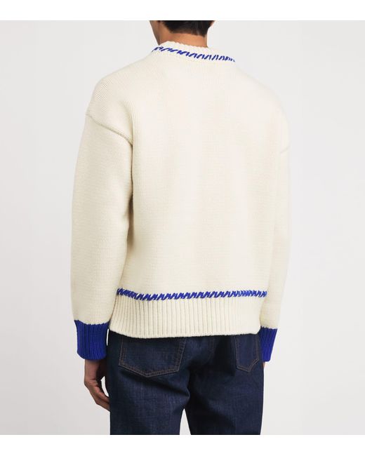 AMI White Wool-Blend Ami De Coeur Sweater for men