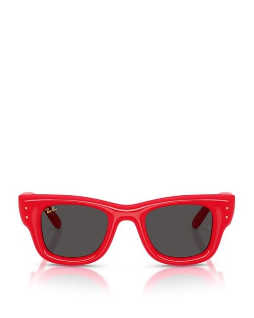 Ray-Ban Red X A$Ap Rocky Wayfarer Puffer Sunglasses