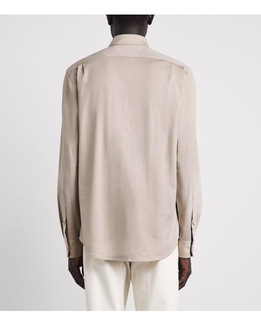 Colombo White Silk-Cotton Shirt for men