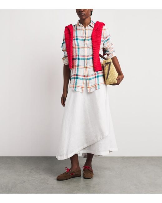 Polo Ralph Lauren White Linen Check Shirt