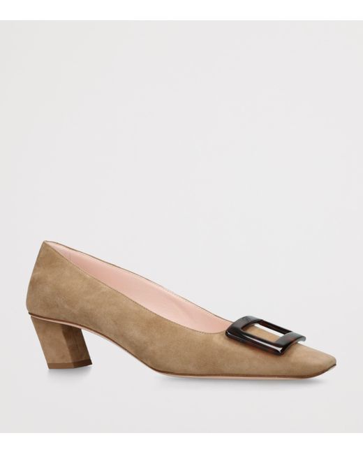 Roger Vivier Brown Suede Belle Vivier Pumps 45