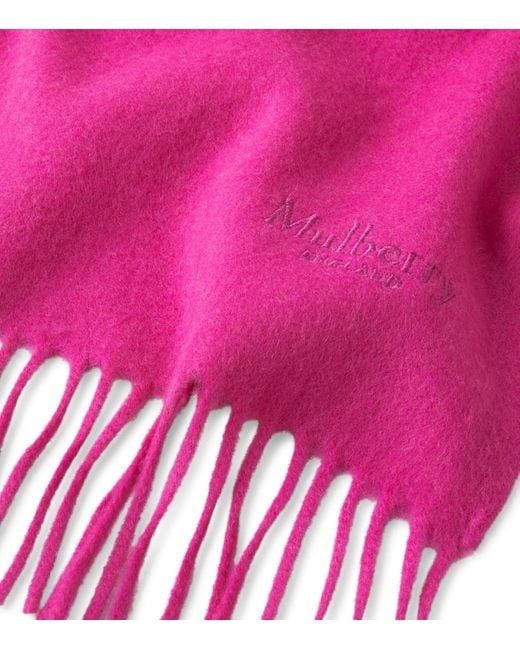 Mulberry Pink Small Merino Wool Scarf