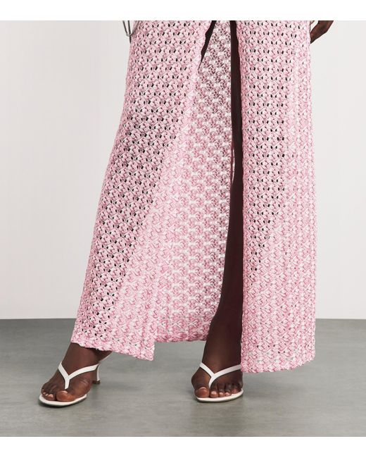 Missoni Pink Metallic Kaftan Maxi Dress