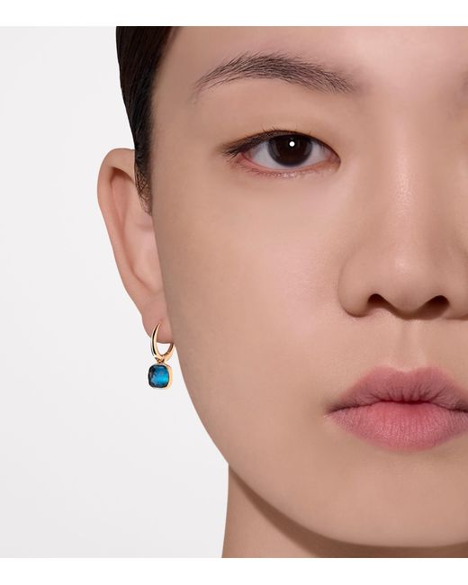 Pomellato Blue And Topaz Nudo Earrings