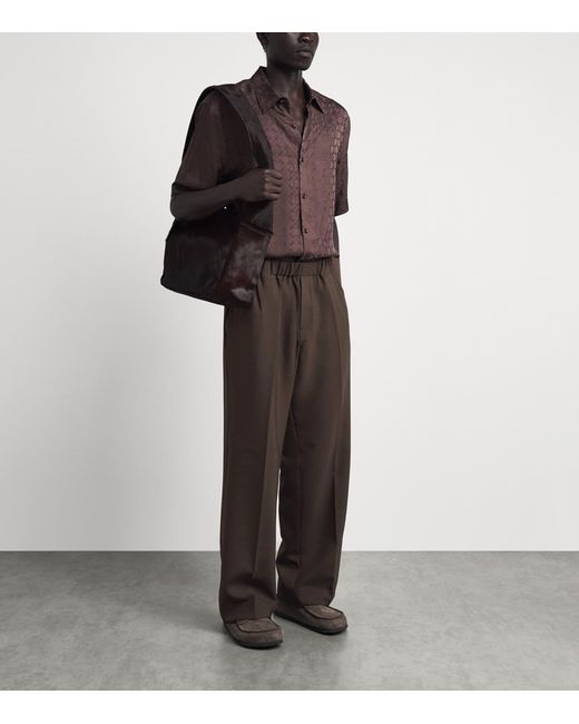 Sandro Gray Stretch Jersey Trousers for men
