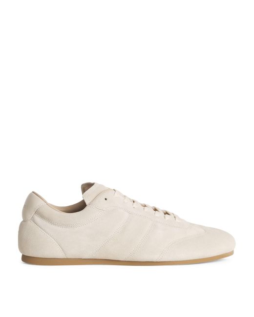 Lemaire White Suede Soft Runner Sneakers for men