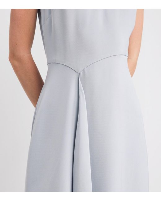 Adam Lippes Blue Silk Crepe Lynn Midi Dress