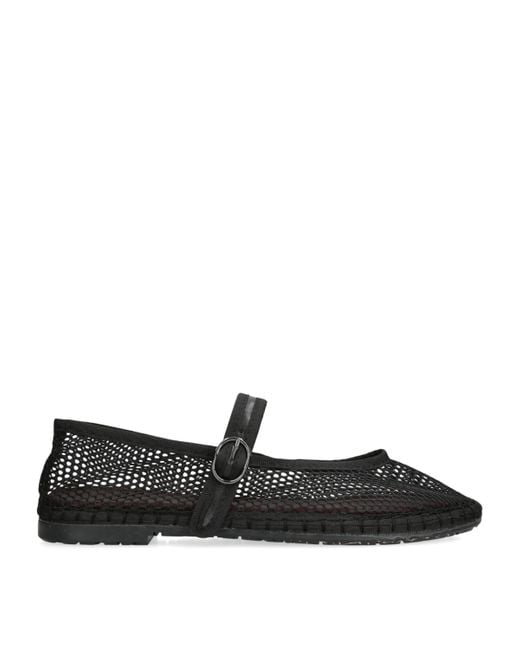 Flabelus Black Mesh Isabella Ballet Flats