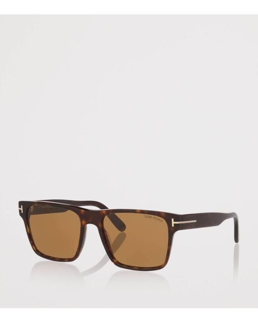 Tom Ford Brown Tortoiseshell Calder Square Sunglasses for men