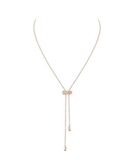 Messika Metallic Moderniste And Diamond Tie Necklace