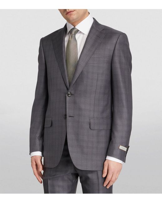 Canali Gray Wool-silk 2-piece Suit for men
