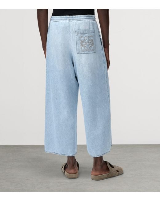 Loewe Blue X Paula's Ibiza Denim Drawstring Trousers for men