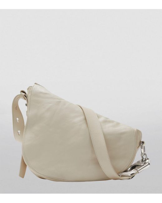 Burberry Natural Small Leather Knight Shoulder Bag