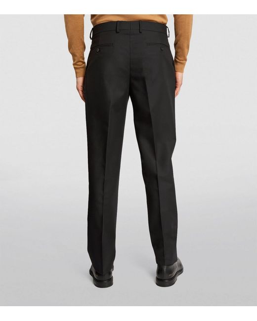 Lardini Black Virgin Wool-blend Tailored Trousers for men