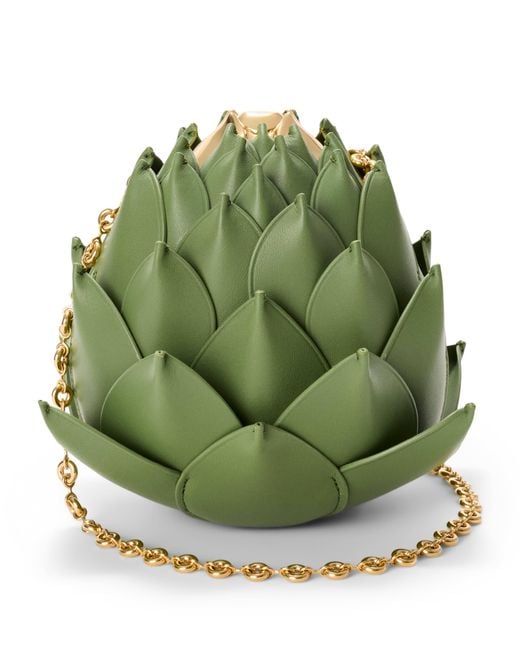 Loewe Green X Paula's Ibiza Lambskin Artichoke Shoulder Bag