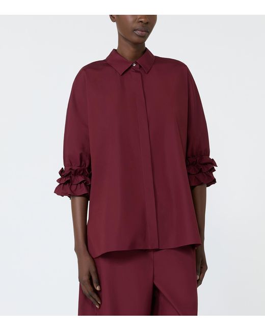 Max Mara Red Poplin Shirt